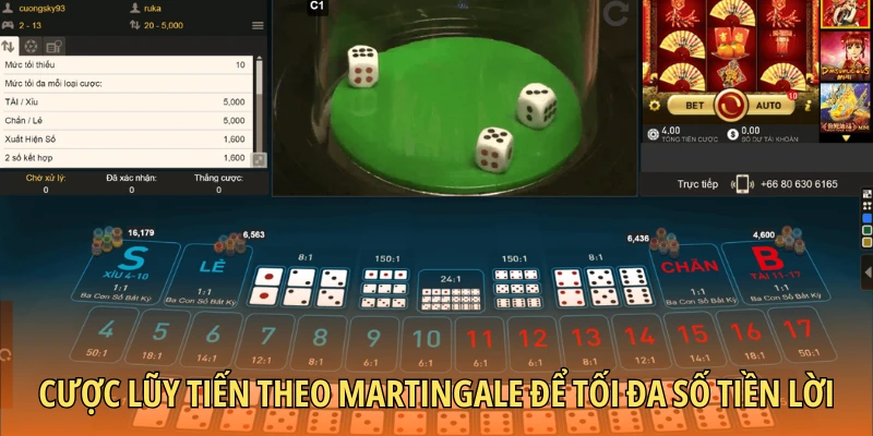 Cược lũy tiến theo Martingale để tối đa số tiền lời