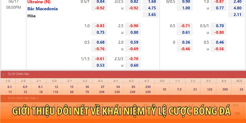 Giới thiệu đôi nét về khái niệm tỷ lệ cược bóng đá