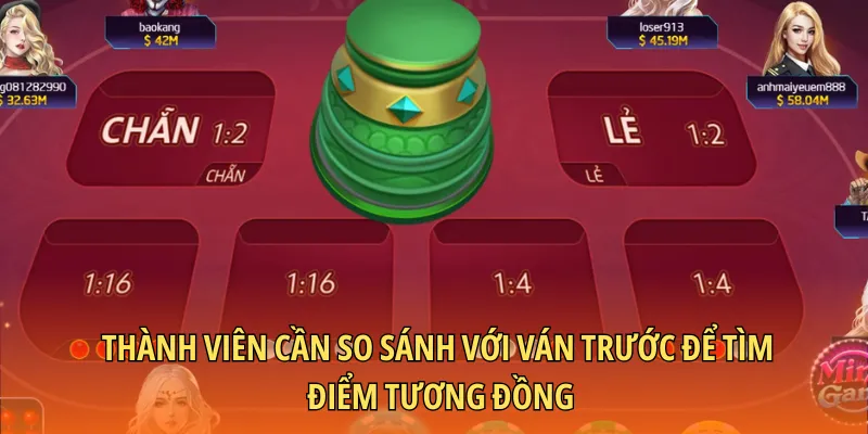 Thành viên cần so sánh với ván trước để tìm điểm tương đồng